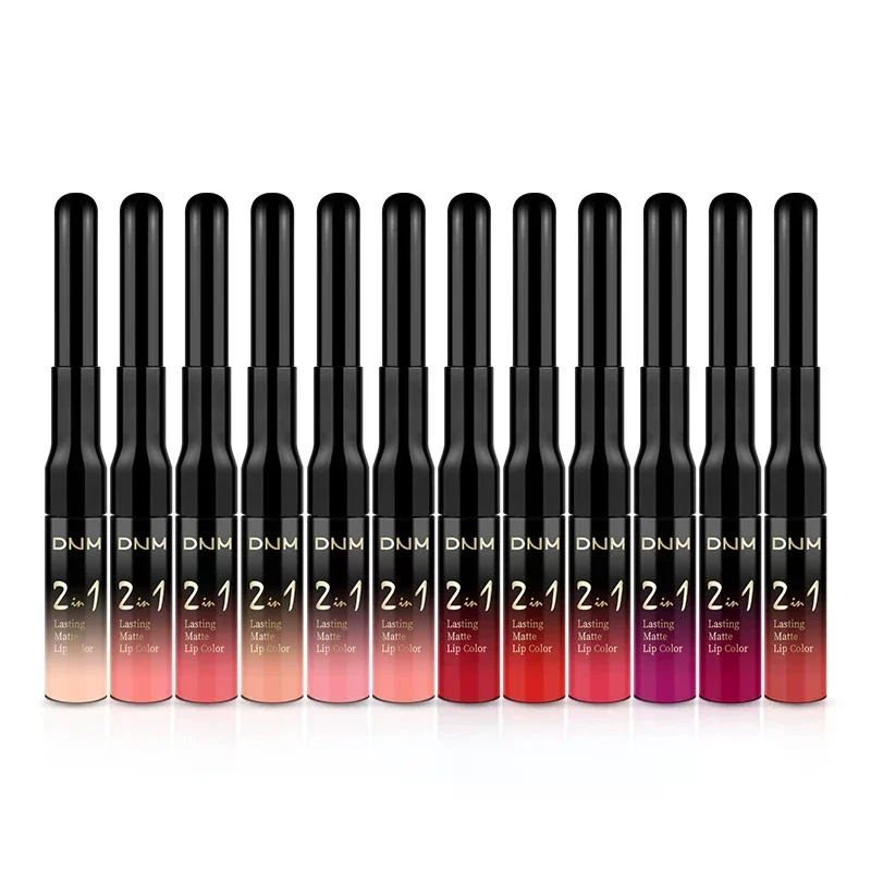 Set di 1 matita per labbra opaca e rossetto liquido Rossetto a lunga durata da donna Impermeabile 24 ore su 24