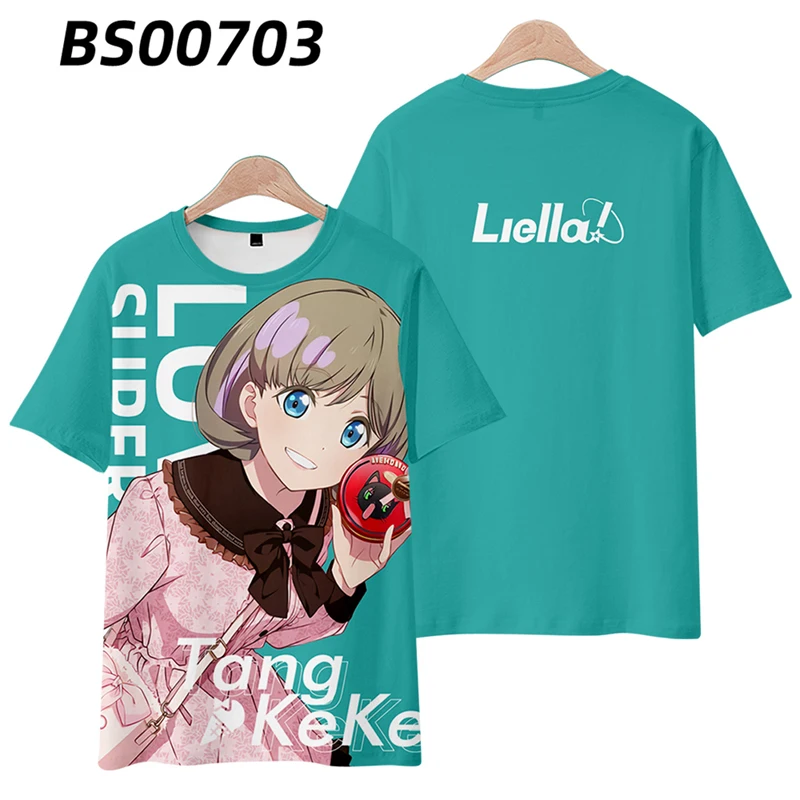 Nieuwe Anime Lovelive Superstar 3d T-Shirt Vrouwen Mannen Zomer Korte Mouw Jongen Meisjes T-Shirt Grafisch Tees Streetwear Cosplay Kostuum