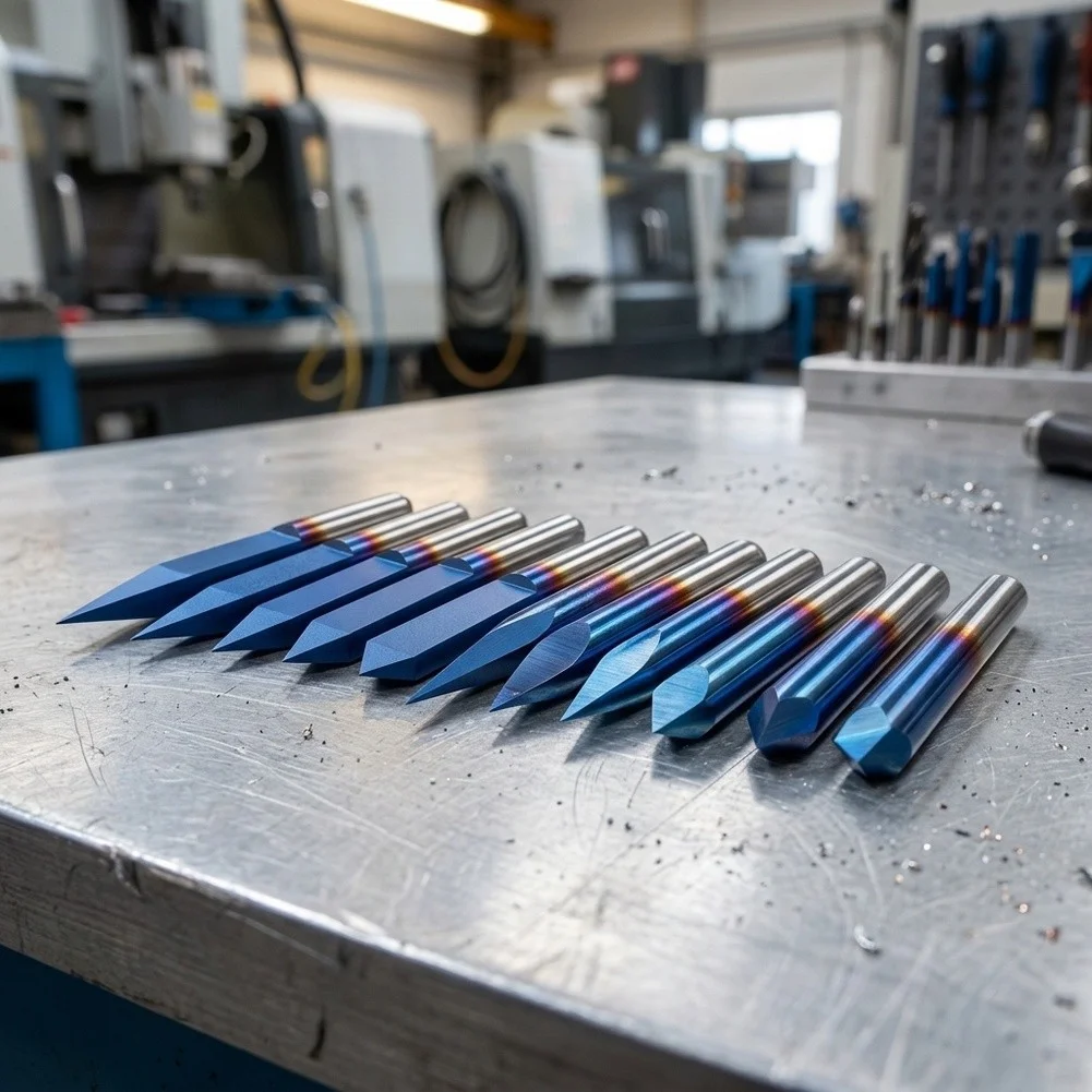 For CNC Grooe Bit Set 10pcs 1/8 Inch Shank Angles 20 30 45 60 90 Degree for For CNC Engraing on Wood and Plastic