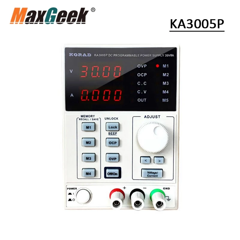 Maxgeek KORAD KA6005P 60V 5A Digital-Control DC Power Supply Programmable Power Supply with RS232 USB Ports