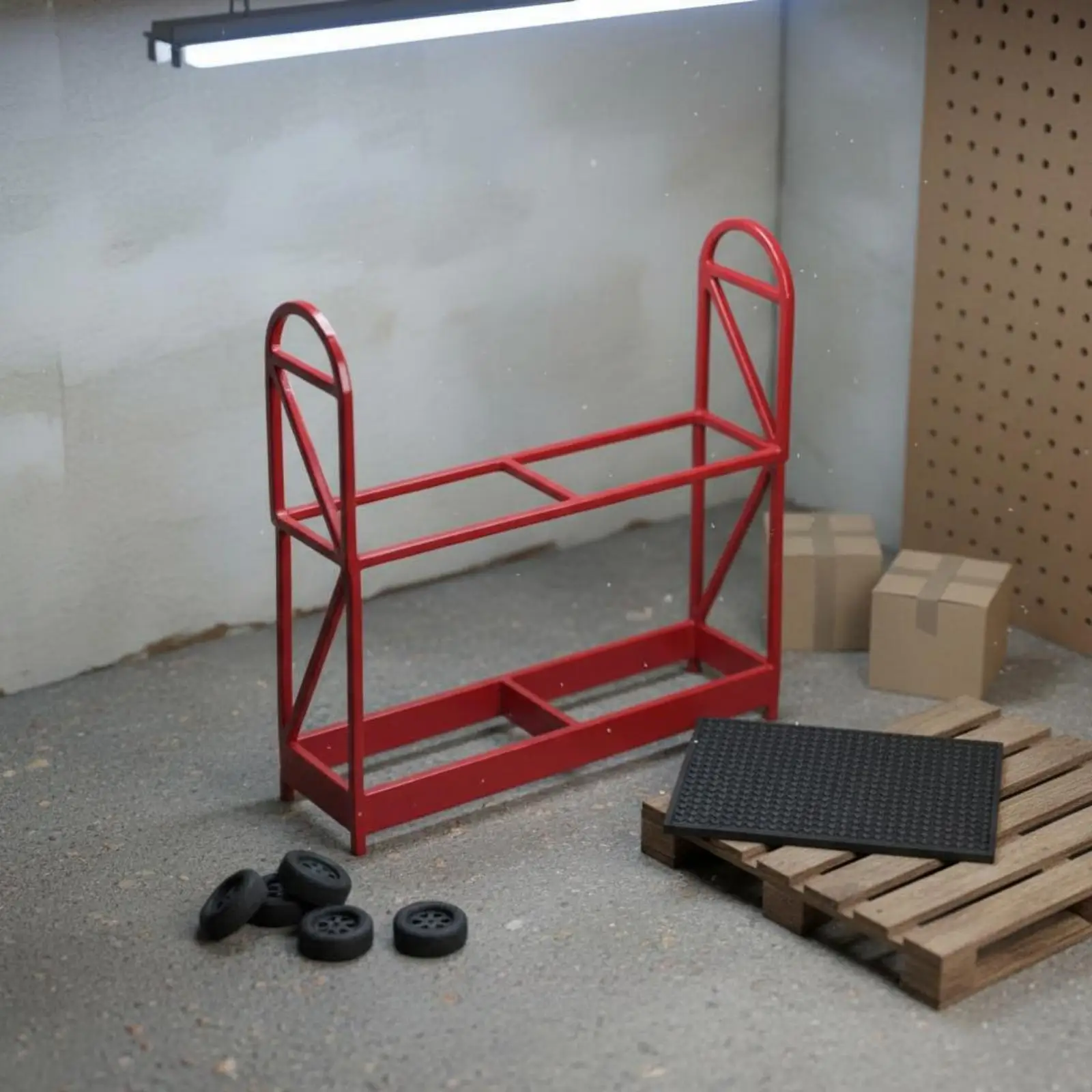 Realistic Miniature Car Stand Garage Model Wheel Holder for Miniature Cars Collection 1 64 Scale view 5