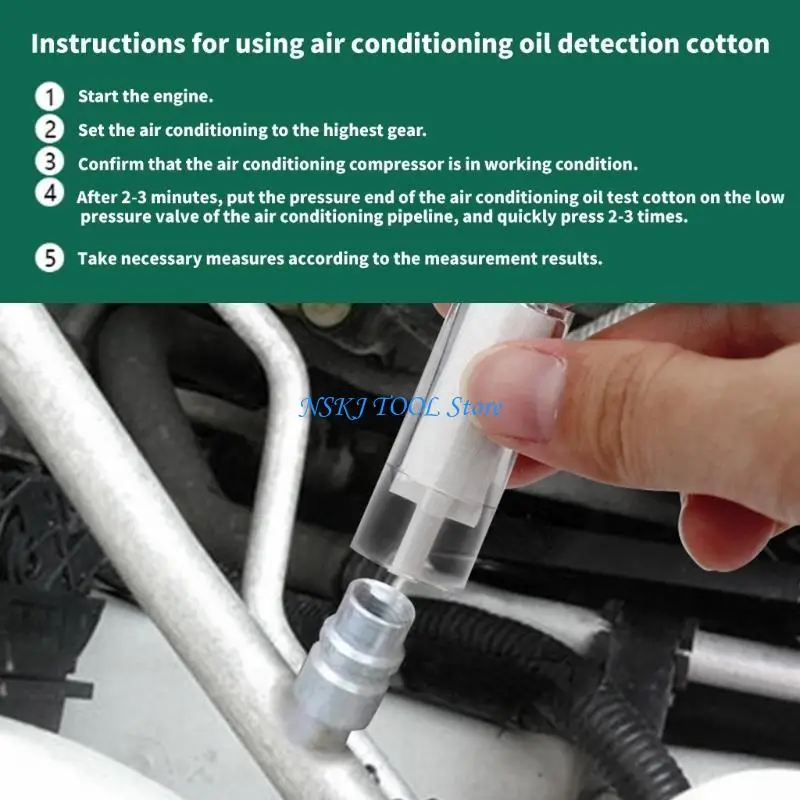 L8RC Quick Detection Car Air Conditioning Refrigerants Oil Quality Test Strips for Efficient Routine Maintenance Workshop Use