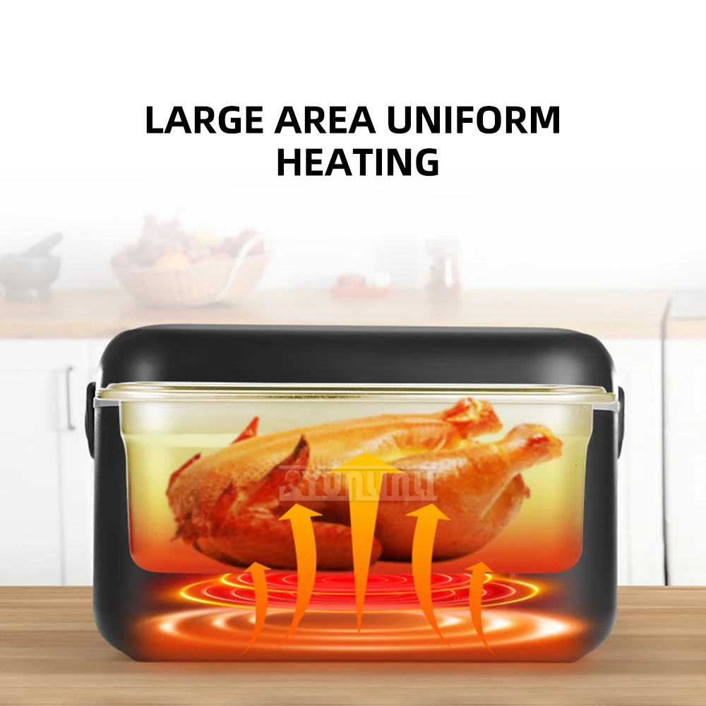 

Термоконтейнер для еды 1300 мл, портативный, с подогревом, большой емкости, безводный