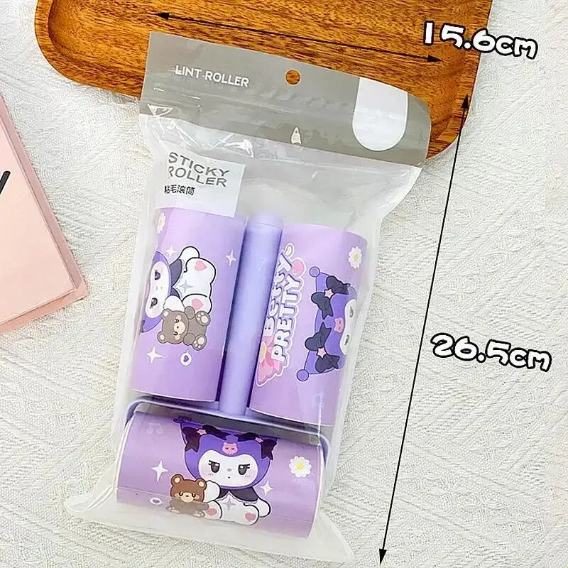 Sanrio Kuromi Lint Roller Miniso Anime Cartoon Cute Household Items Kawaii Dust Elimination Article Fashion Holiday Gifts