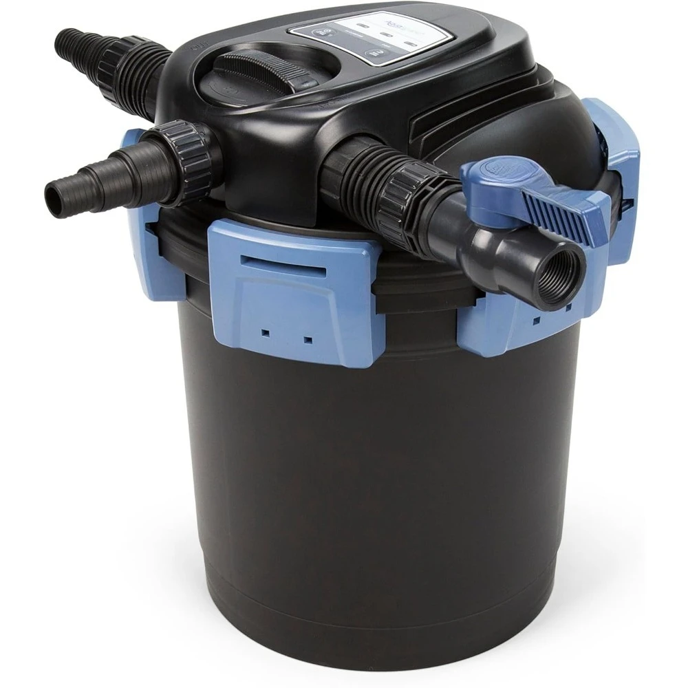 

Hot-Sell!Black,95053 UltraKlean 2000 Gallon Biological Pressure Filter w/14 Watt UV Clarifier Sterilizer,2,700 GPH,simple setup