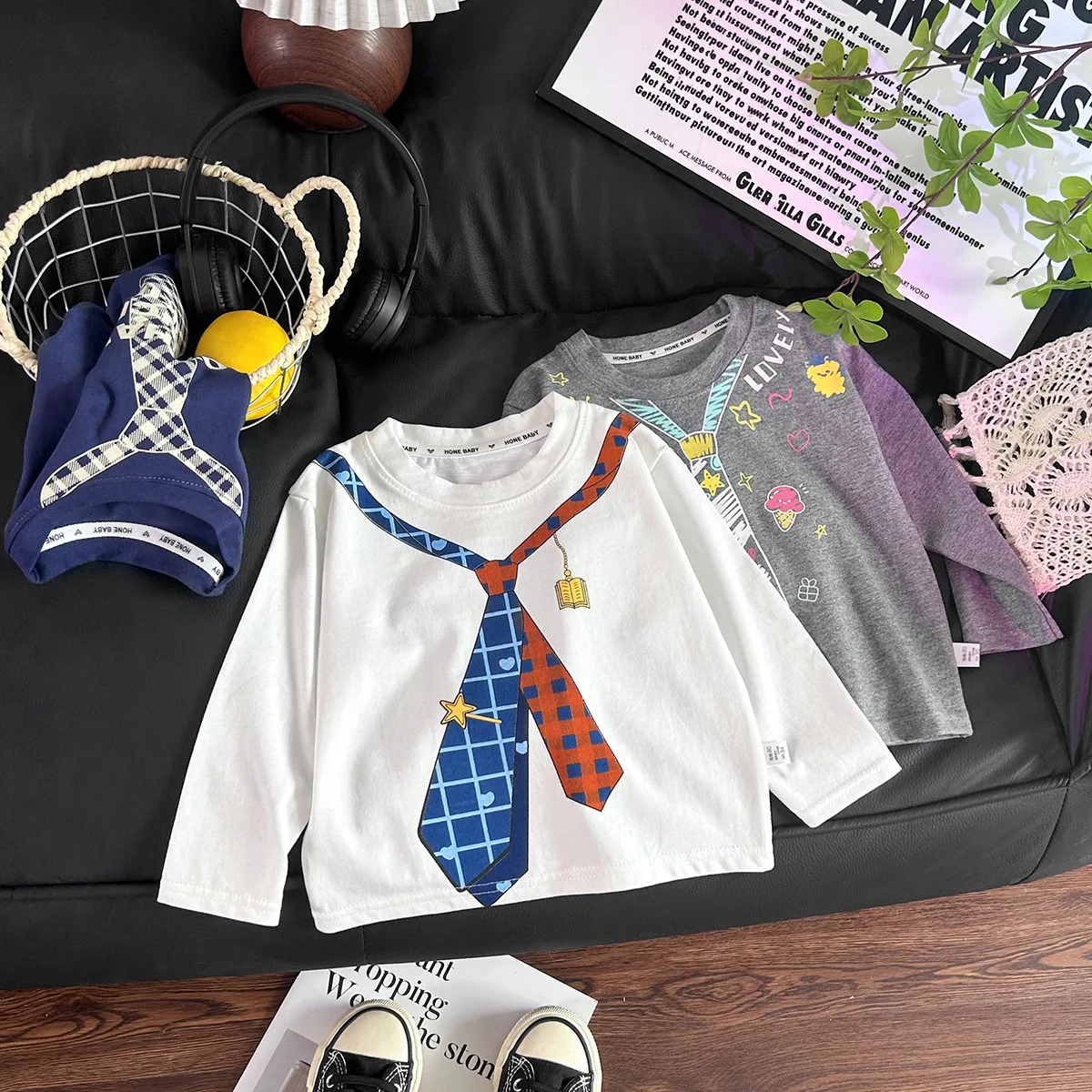 2026 Kids Long Sleeve T Shirt Spring Autumn Undershirt Baby New Boys Top Cotton Girls Baby Clothes Childrens Wear