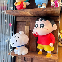 28cm Kawaii Crayon Shin-chan Xiaobai Dumb Figure Vinyl Cute Doll Toys Model Joints Movable Cabinet Christmas Birthday Gifts