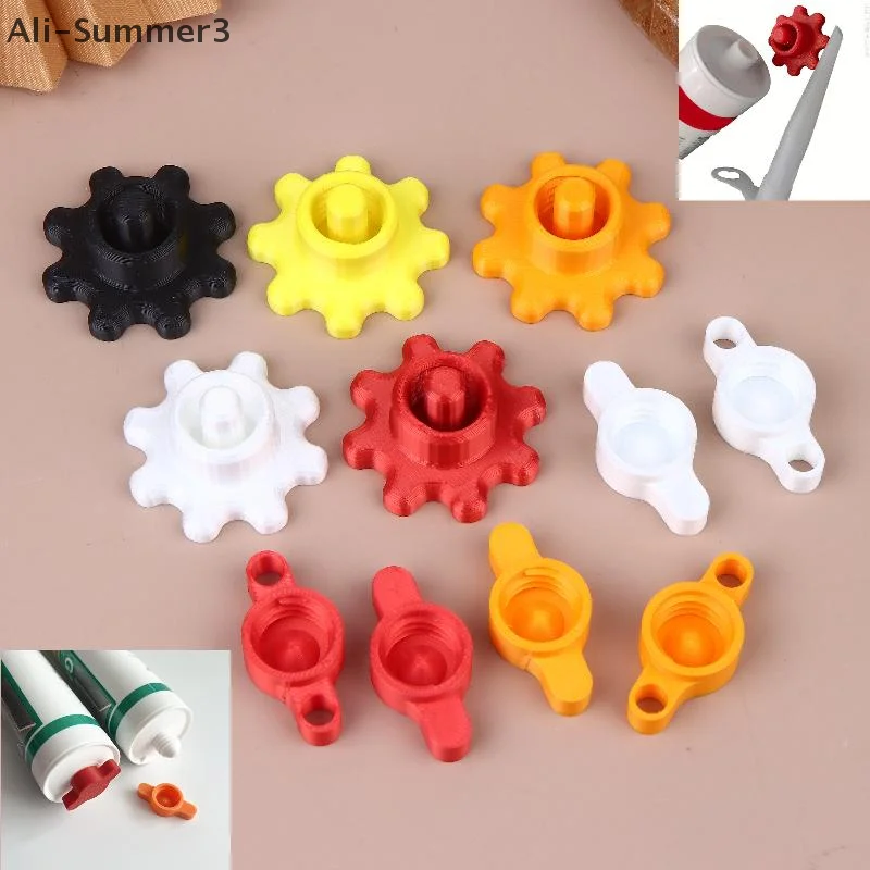10PCS Orange Glass Glue Caps - Durable Plastic Sealing Caps For Standard Glue Bottles, Portable Decoration Tools
