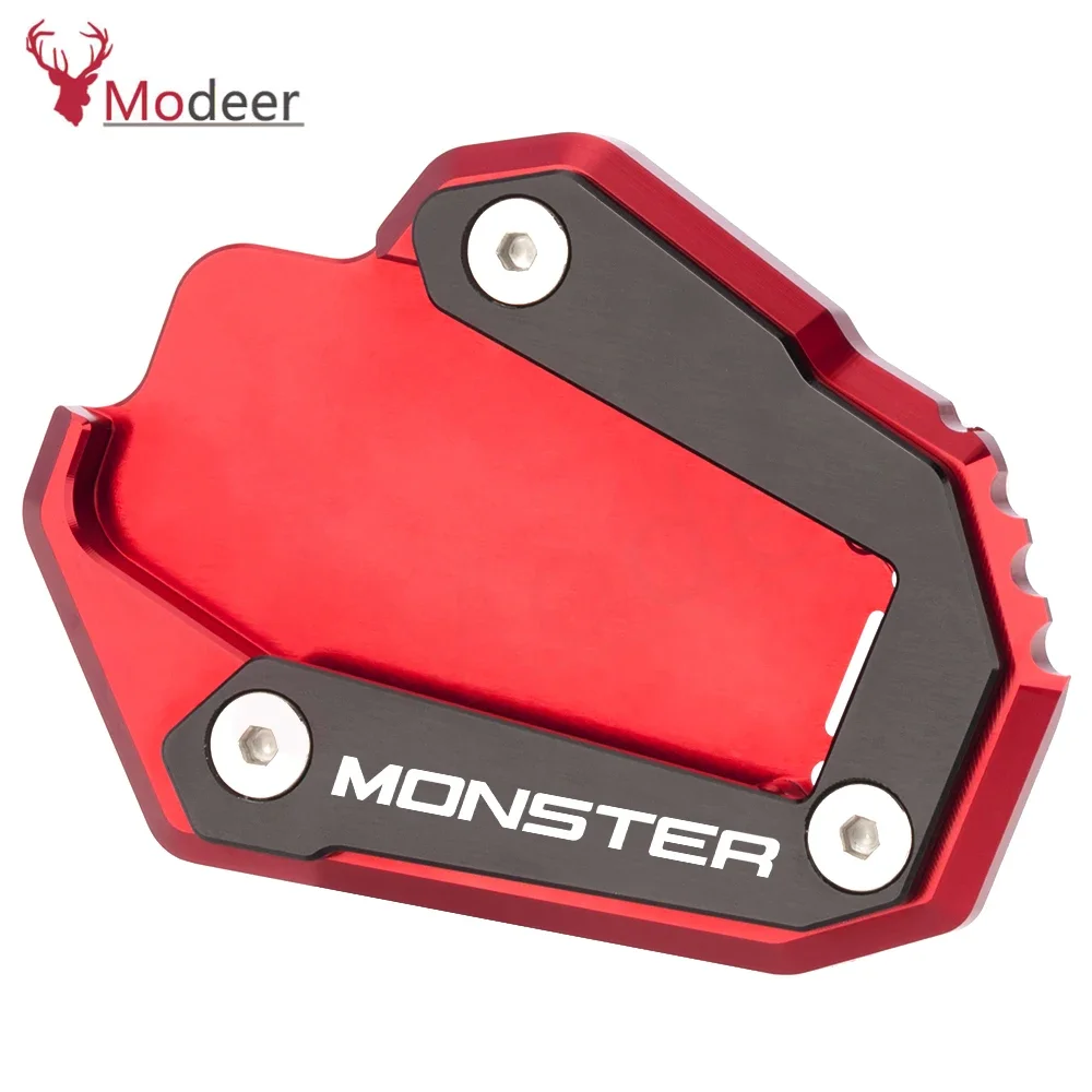For Ducati monster 1200 1200S 1200R 821 Monster 2015-2020 Kickstand Side Stand Plate Pad Enlarge Extension Foot Plate Sidestand