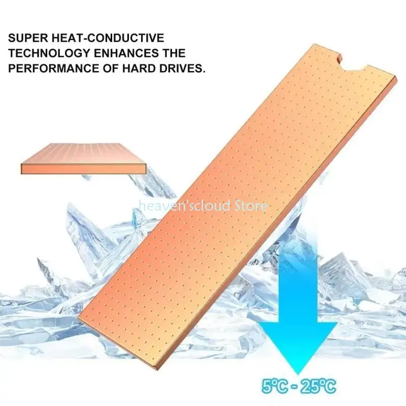 Y88B Thin 2280 M.2 Solid Disk Copper Heatsink ประสิทธิภาพการถ่ายเทความร้อนที่เหมาะสมที่สุดสำหรับ L