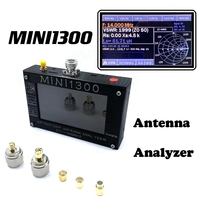 MINI1300 Plus 5V/1.5A HF VHF UHF Antenna Analyzer 0.1-1300MHZ Frequency Counter SWR Meter 0.1-1999 With LCD Screen