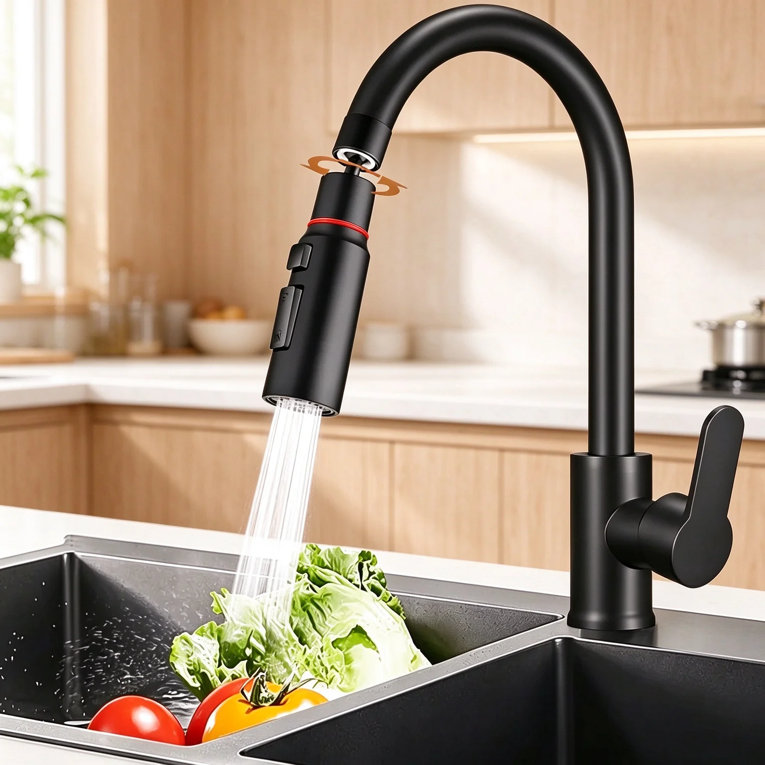 3 Modes Faucet Extension Nozzle Home Kitchen Sink Tap Adapter Adjustable Water Outlet For Most Standard Faucet Sizes
