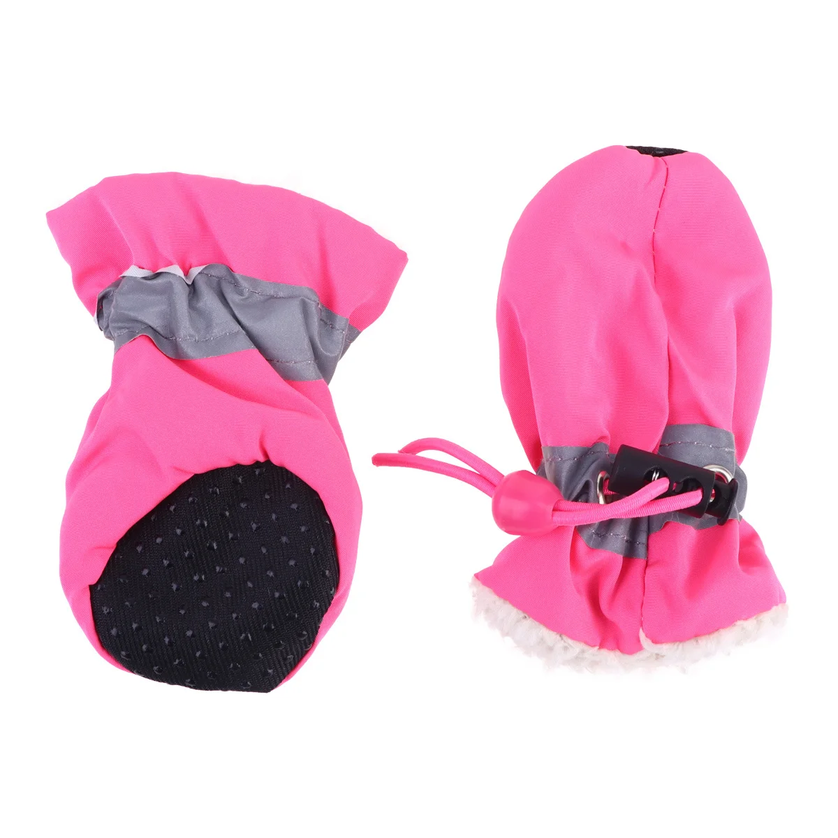 

4 Pcs Waterproof Socks Anti-slip Pet Shoe Cover Shoes Dog Boots Reflective Pink for Dogs