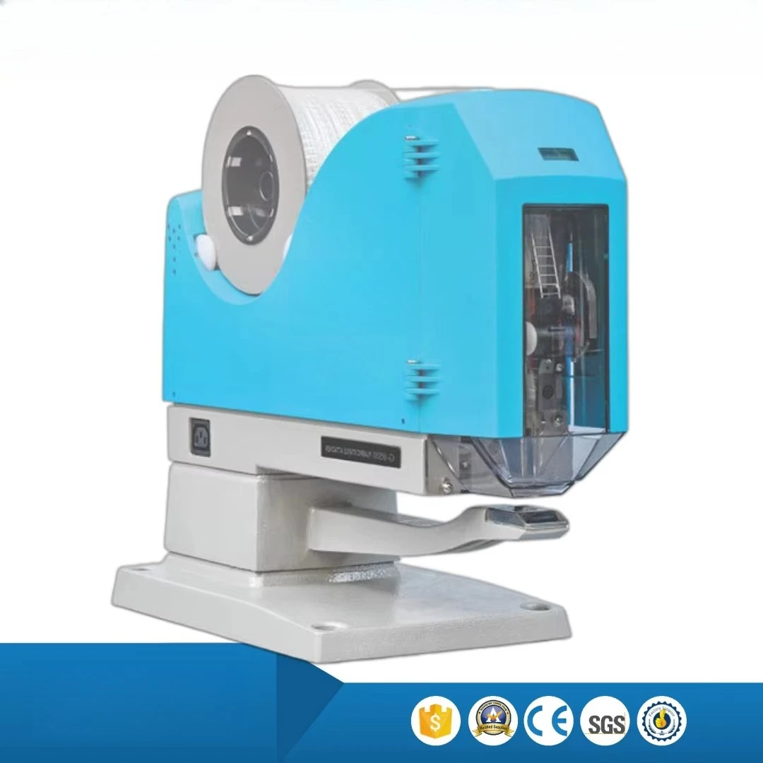 Staple Roll Tagging Machine Jean Label Fixing Whiskering Effect Making Tool Attacher Sockplastic Button Machine