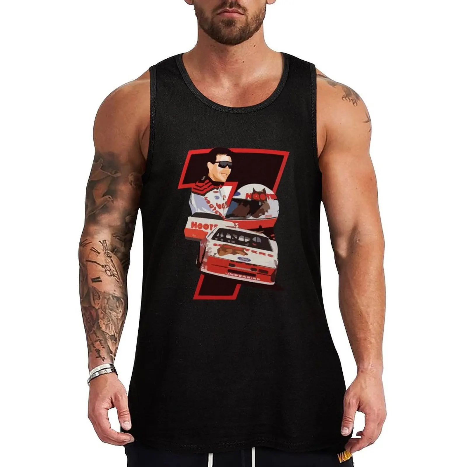 

Alan Kulwicki 90s Racing Tank Top Sleeveless top Men's gym t-shirts Men's tops