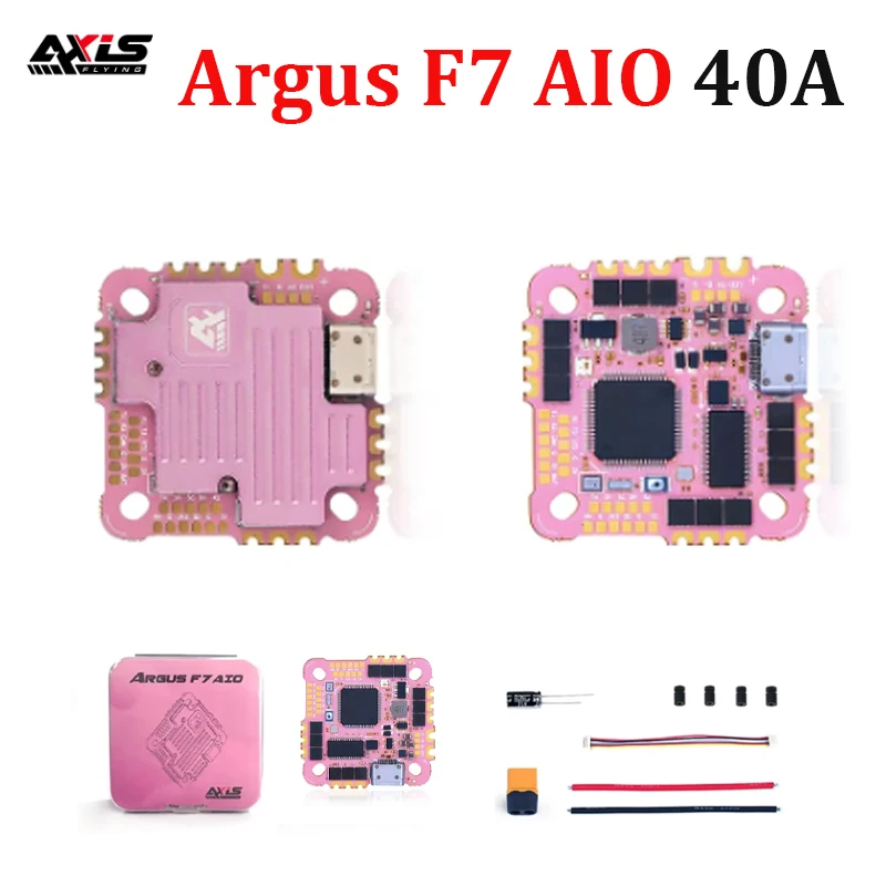 

Axisflying Argus F7 40A AIO F722 ICM42688P 25.5/26.5MM 16M Black Box 3-6S BLHeli_S ESC For RC FPV O3 Air Unit Cinewhoop Drone