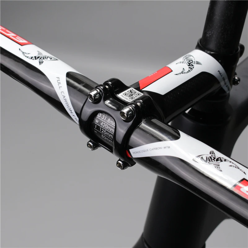 Mostek rowerowy górski karbon aluminium stop karbonowy mostki rowerowe szosowe 3K 28.6-31.8MM 6 stopni akcesoria rowerowe specyficzne — zdjęcie 7