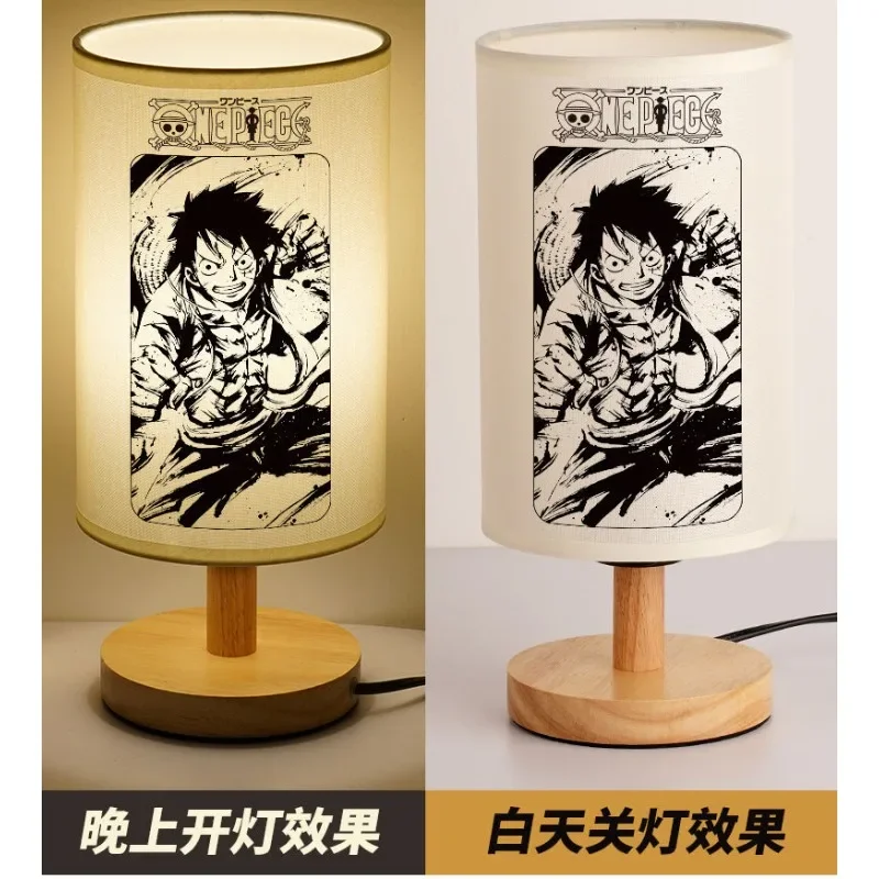 Cartoon Anime One Piece Bed Light  Luffy Zoro small Night Light LED Students High Beauty Eye Protection Lamp boys Birthday Gift