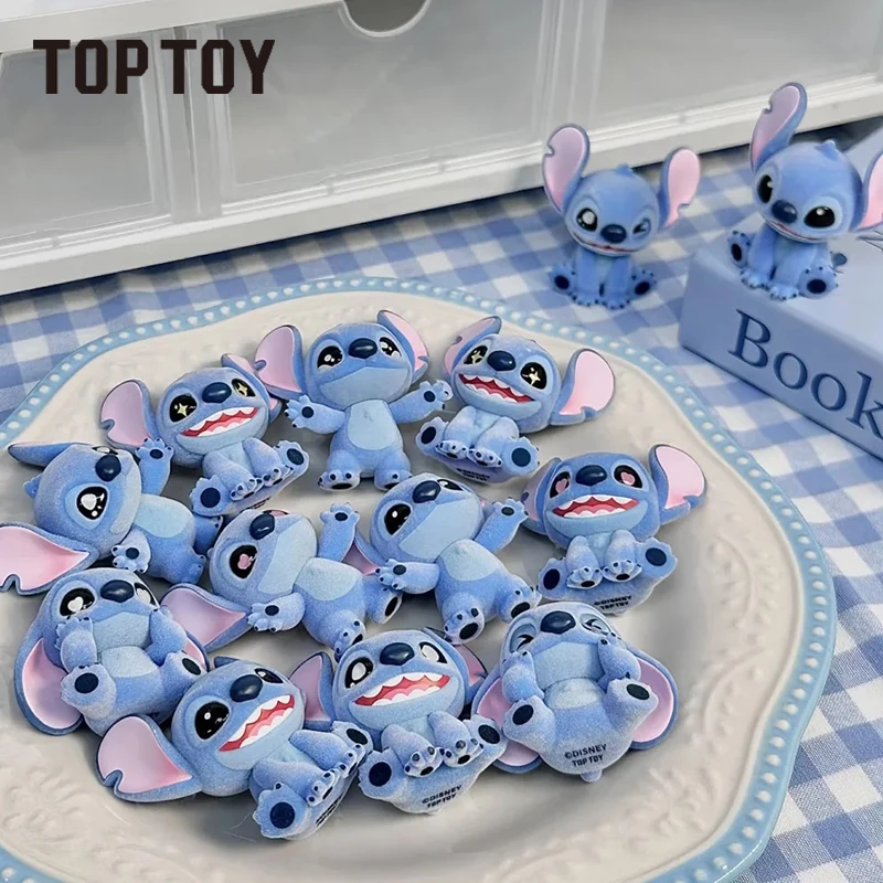 

Genuine TOPTOY Stitch Mini Fluffy Series Trendy Blind Bag Box Cute Emotion Figures Decoration Kawaii Desktop Ornament Toy