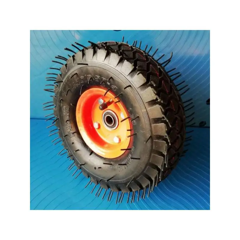 1 Pcs Packing 10 Inch 350-4 Square Side Sleeve Silent Rubber Inflatable Wheel Manufacturer Supplies Tiger Cart