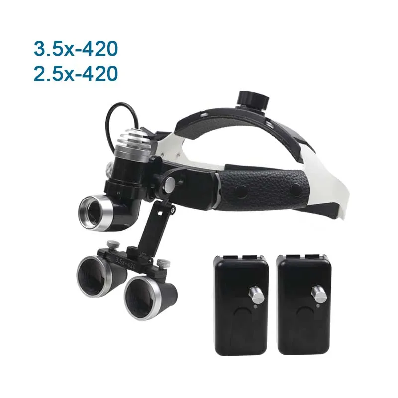 Dental Loupe Surgery Helmet Binocular Magnifying Glass Headband Dentist Surgical Loupe Dental Lab Tools