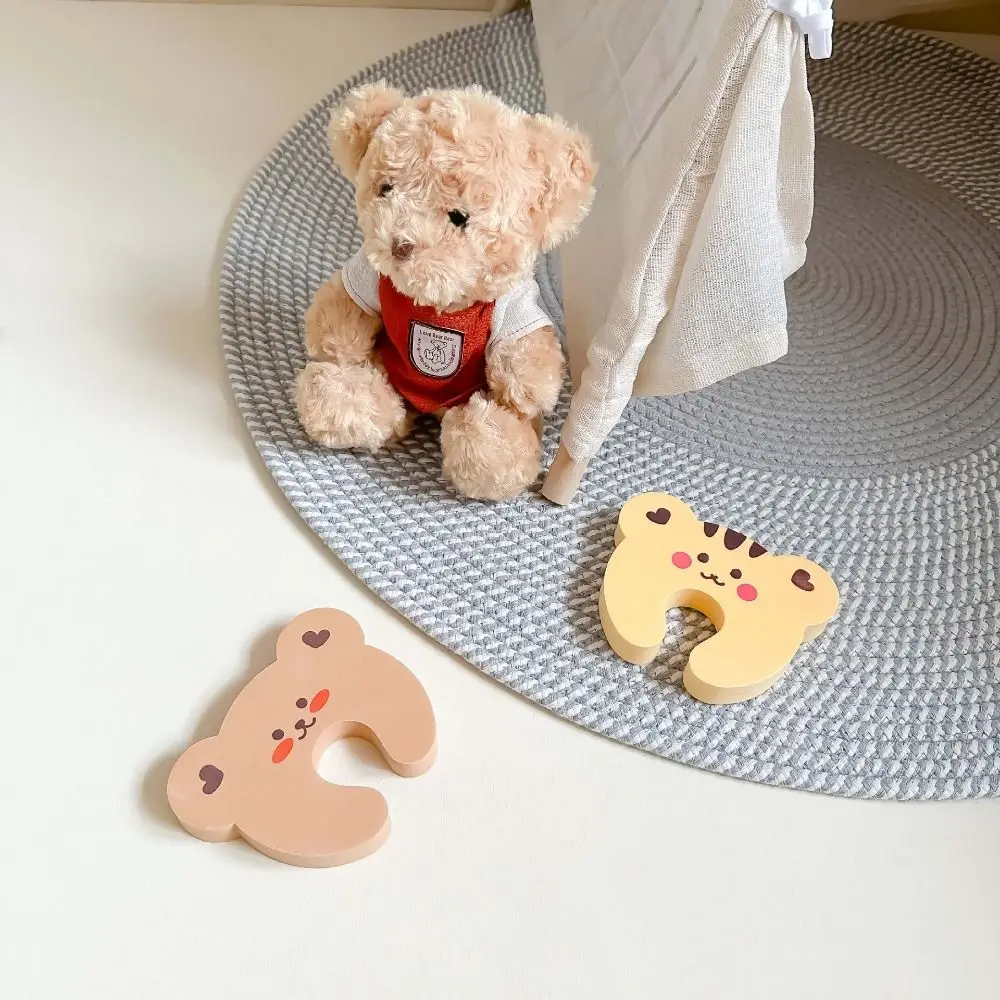 

Дверной клин с мультяшным медведем, дверной стопор, утолщенный, с защитой от защемления, инновационный дверной стопор, EVA, бесшумная защита для детской безопасности, безопасность для пальцев