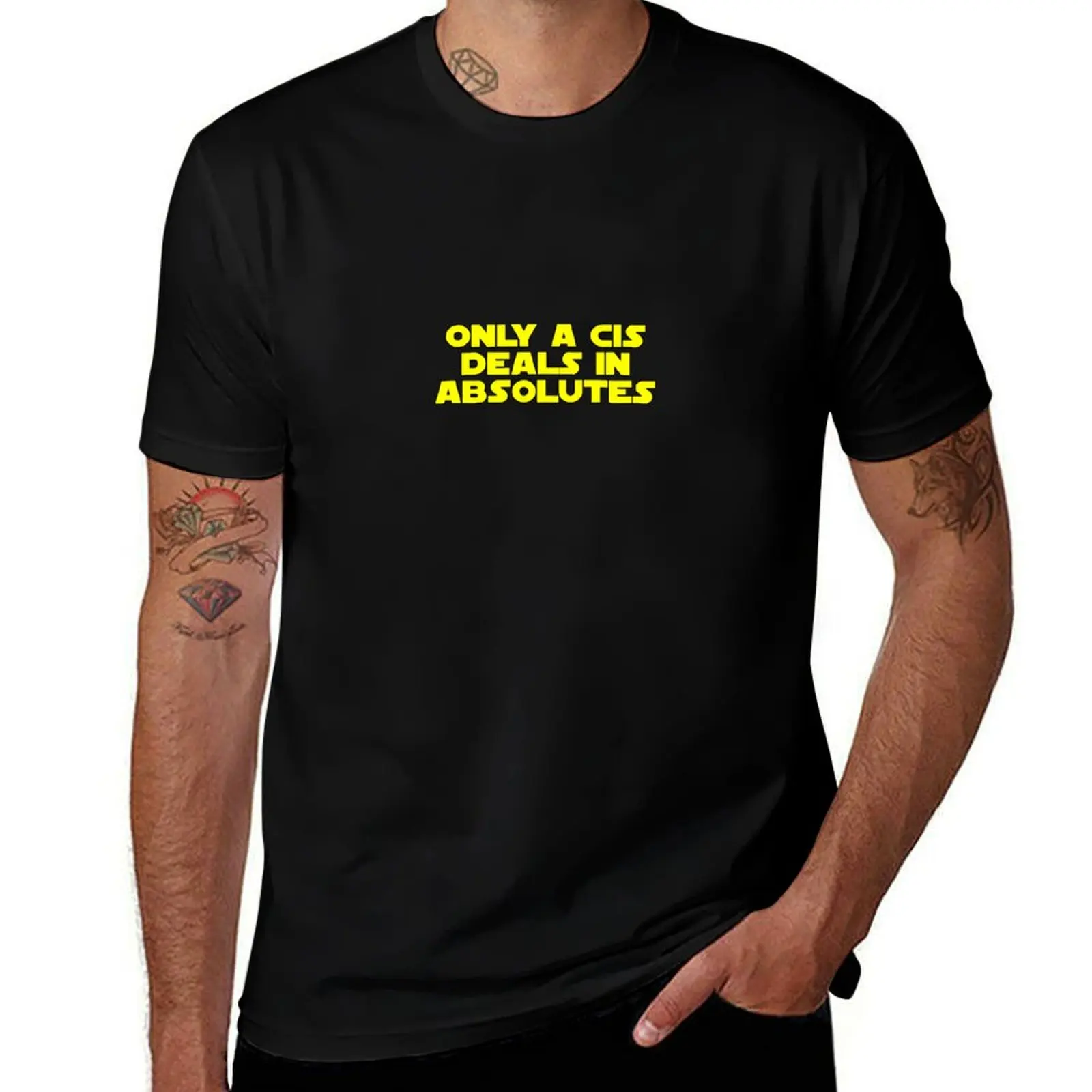 

Only a Cis (yellow, bold) T-Shirt t shirt for man man t shirts high quality luxury brand T-Shirt