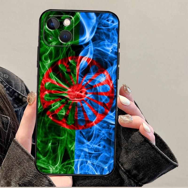 Gypsy Romani Roma Flag Funda For iPhone 15 16 Pro Max 12 13 Mini 11 14 Pro Max XS X XR 15 16 Plus Case