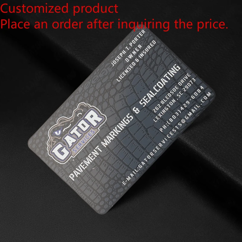 

Customized query Fashion New Custom Logo Bank Metal Card 304 Stainless Steel Metal Business Card