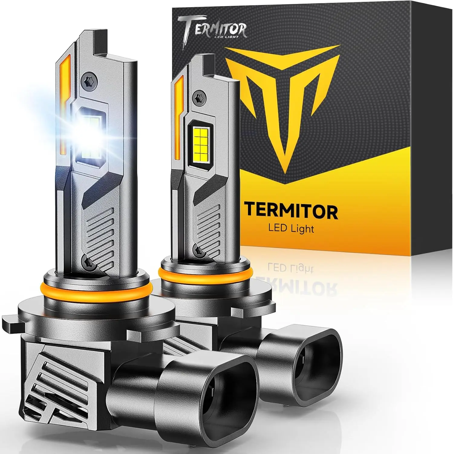Termitor 9012/HIR2 LED Bulbs – 90,000LM 15X Brighter, 6500K Cool White, True 1:1 Mini Fit, Flicker-Free, Direct Plug-and-Play (No Adapter Needed), 90,000+ Hrs Long Life, Perfect for Off-Road & Fog Lights, 2-Pack