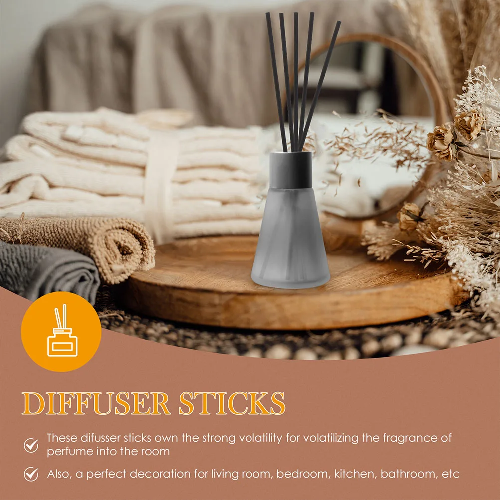 

60pcs 3mm Perfume Diffusing Sticks Black Fiber Rods 25cm Essential Oil Scented Home Sticks Supplies