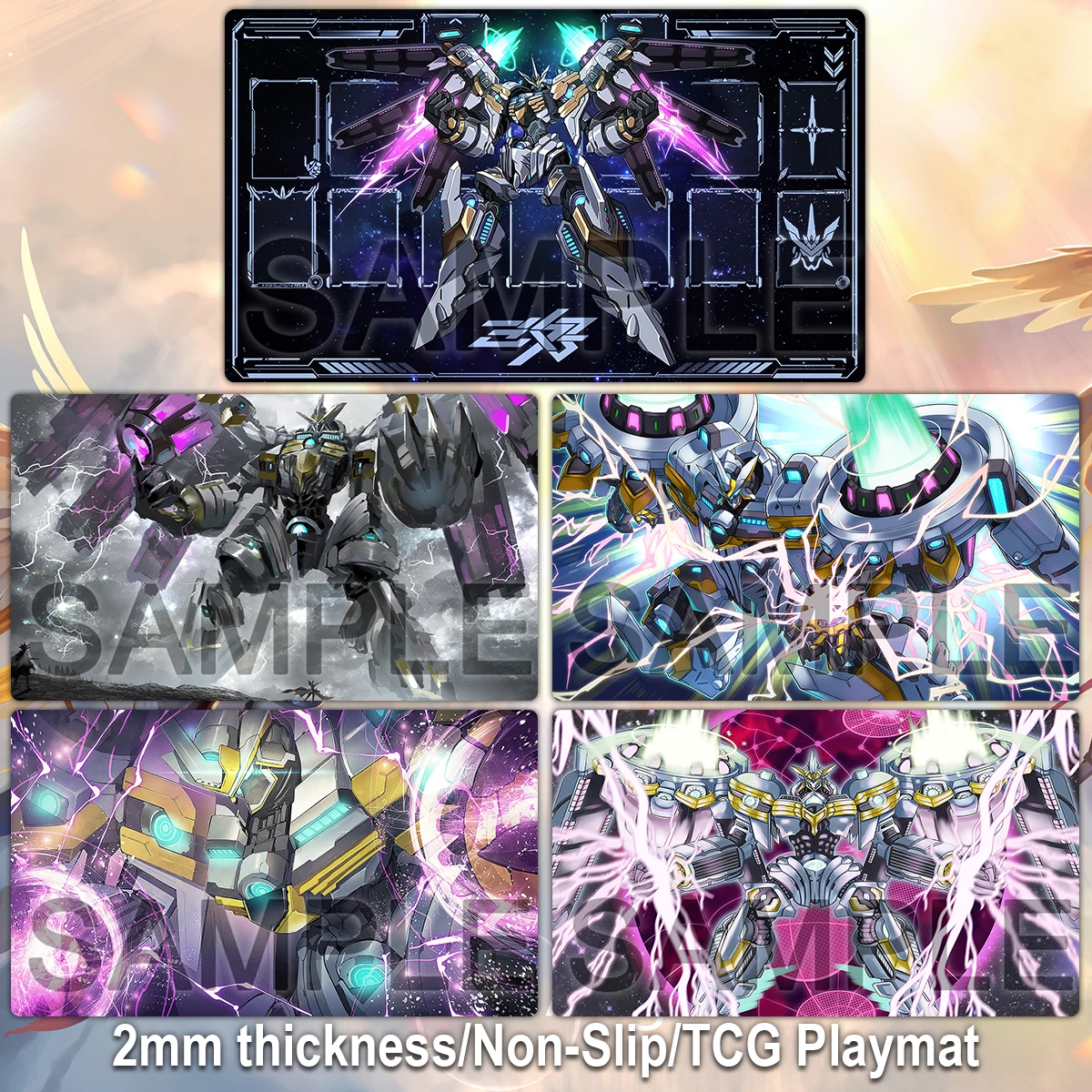 

YuGiOh Divine Arsenal AA-ZEUS — игровой коврик Sky Thunder Empen ‎ Коврик TCG CCG Pad Коврик для торговых карточных игр Резиновый коврик для мыши 600x350x2 мм