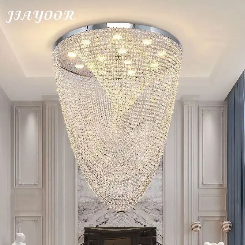 Luxury Crystal Ceiling Light Modern Simple Living Room Lamp 2026 New Light Luxury Bedroom Light Room Lighting Changeable