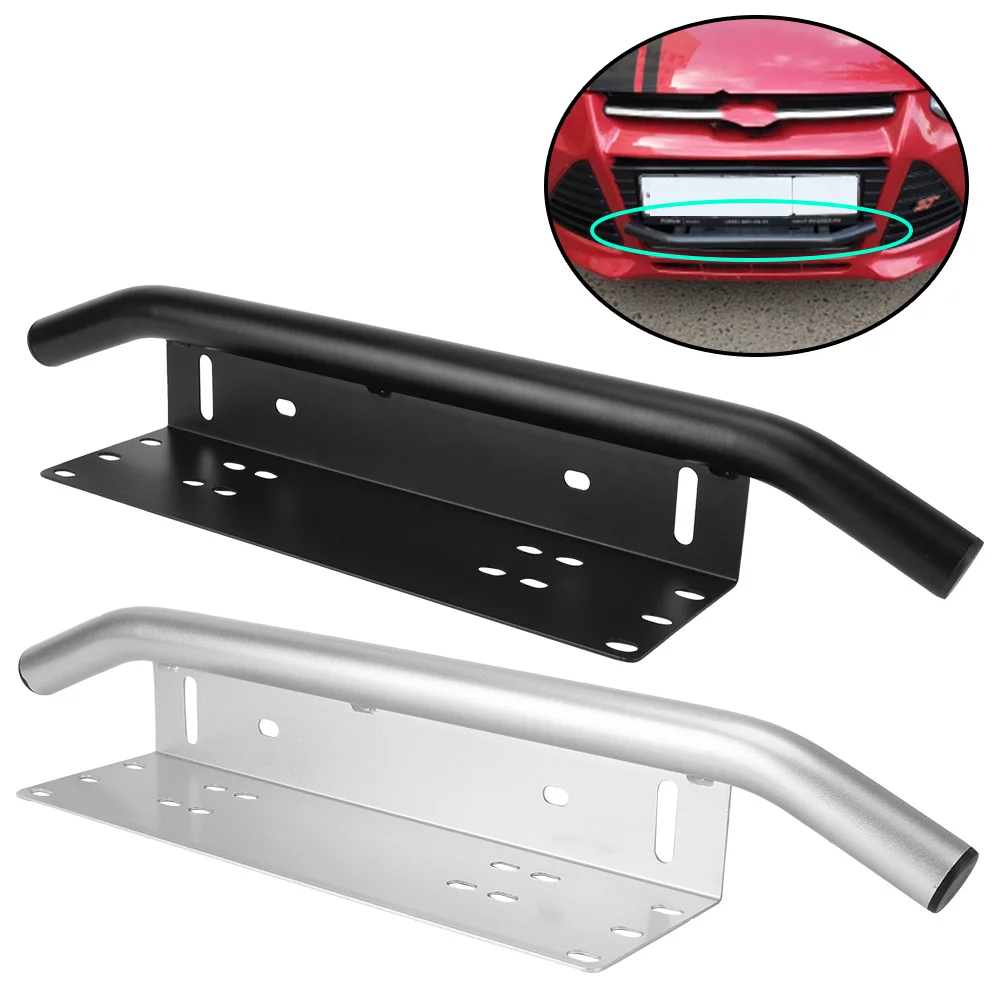 Aluminum Off Road LED Light Bar Frame Holder Front Bumper License Plate SUV Lamp Holder Universal Log Light Mount Bracket