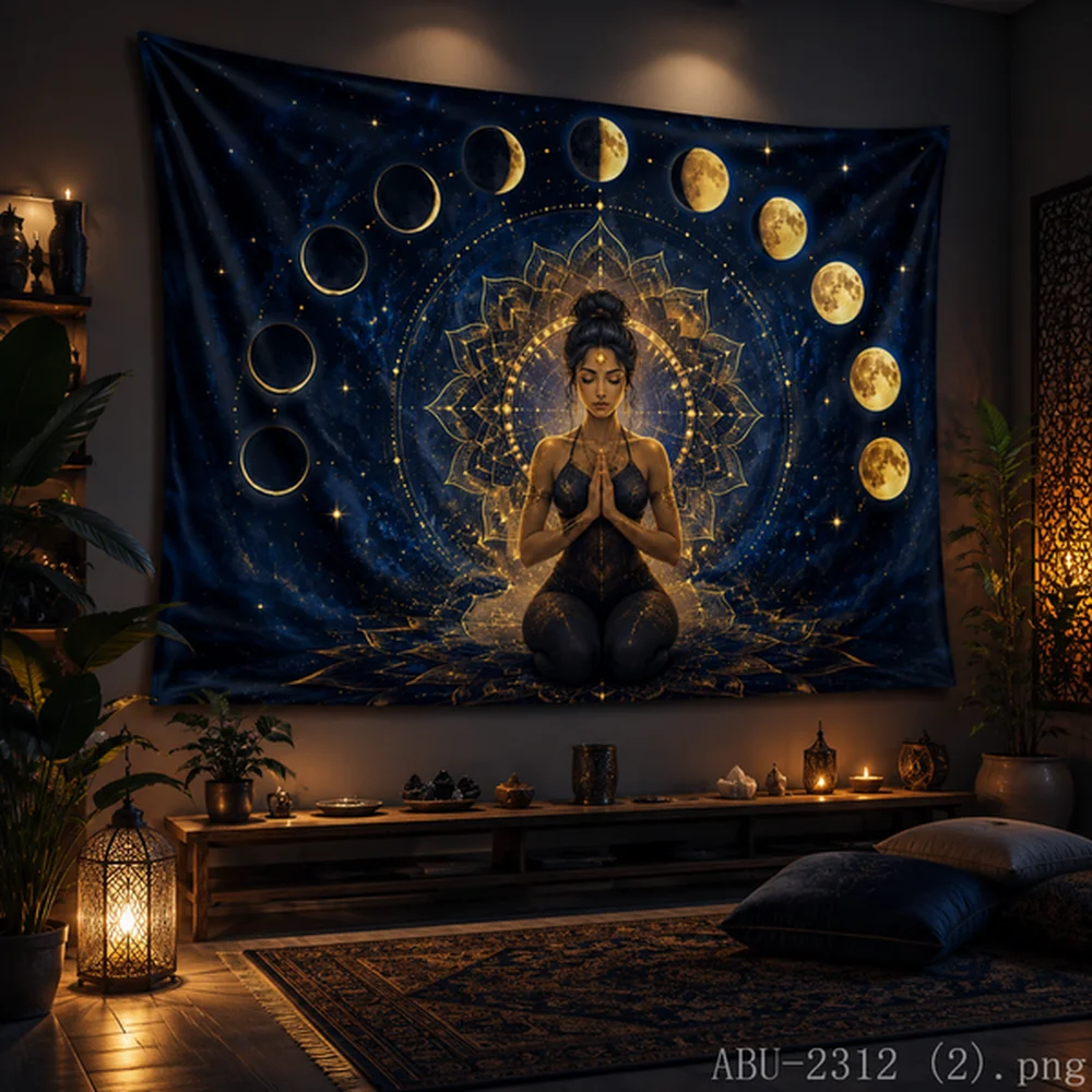 VIKAMA Purple Blue Astronaut Tapestry Futuristic Space Music Wall Art Aesthetic Room Decor
