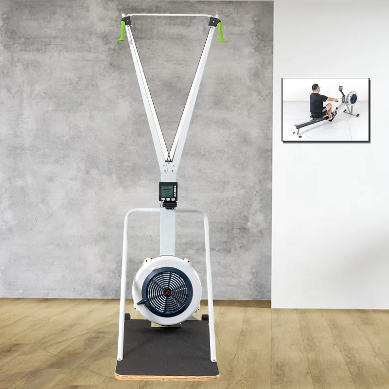 Ski Trainer Machine Wholesale Aerobic Exercise Ski Simulator Wind Resistance Gym Air Rower Ski Rowing Machine Equipment