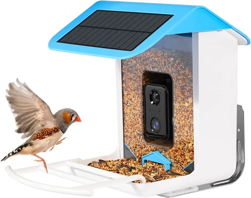 

Wholesale hot-selling intelligent AI recognition night vision solar panel charging bird feeders OEM