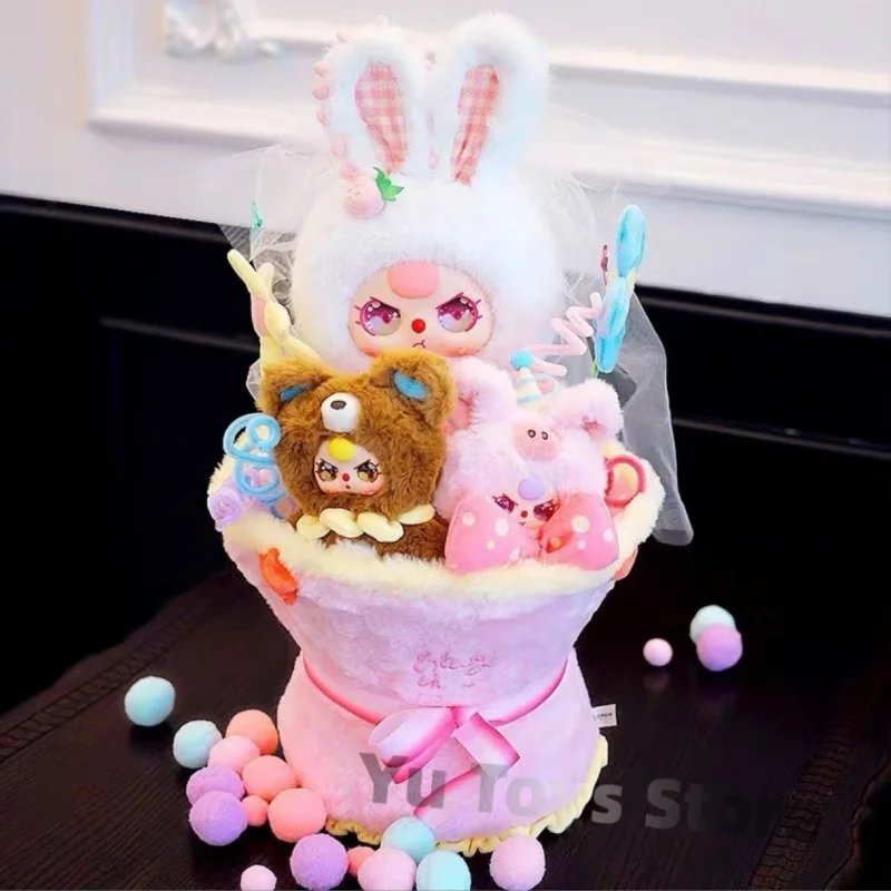 

In Stock Baby Three 520 Rabbit Series Plush Doll Bouquet Babythree Cartoon Flowers Toys For Girls Children Holiday Gifts