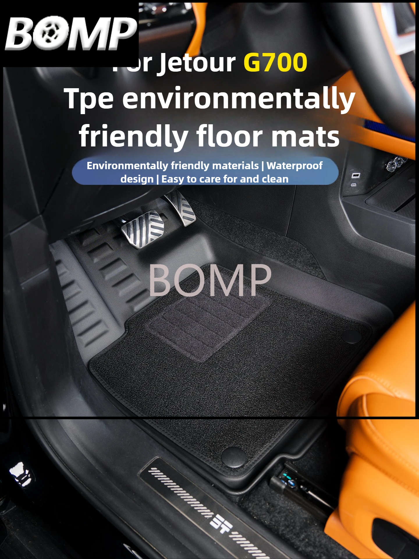 BOMP All-inclusive TPE Double-layer Floor Mats for Jetour G700,Waterproof Wear Resistant Full Coverage Interior Liners Accessori