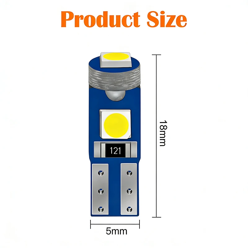 10PCS 12V T5 3030 Led Bulb W3W W1.2W Led Canbus Car Interior Lights Dashboard Warming Indicator Wedge Auto Instrument Lamp