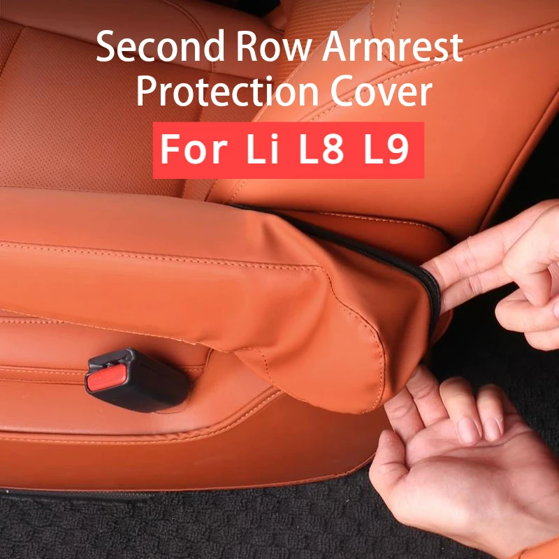 

For Li Lixiang L8 L9 2022 2023 2024 2PCS Car Second Row Seat Armrest Protection Cover for Leading Li Second Row Armrest Cover