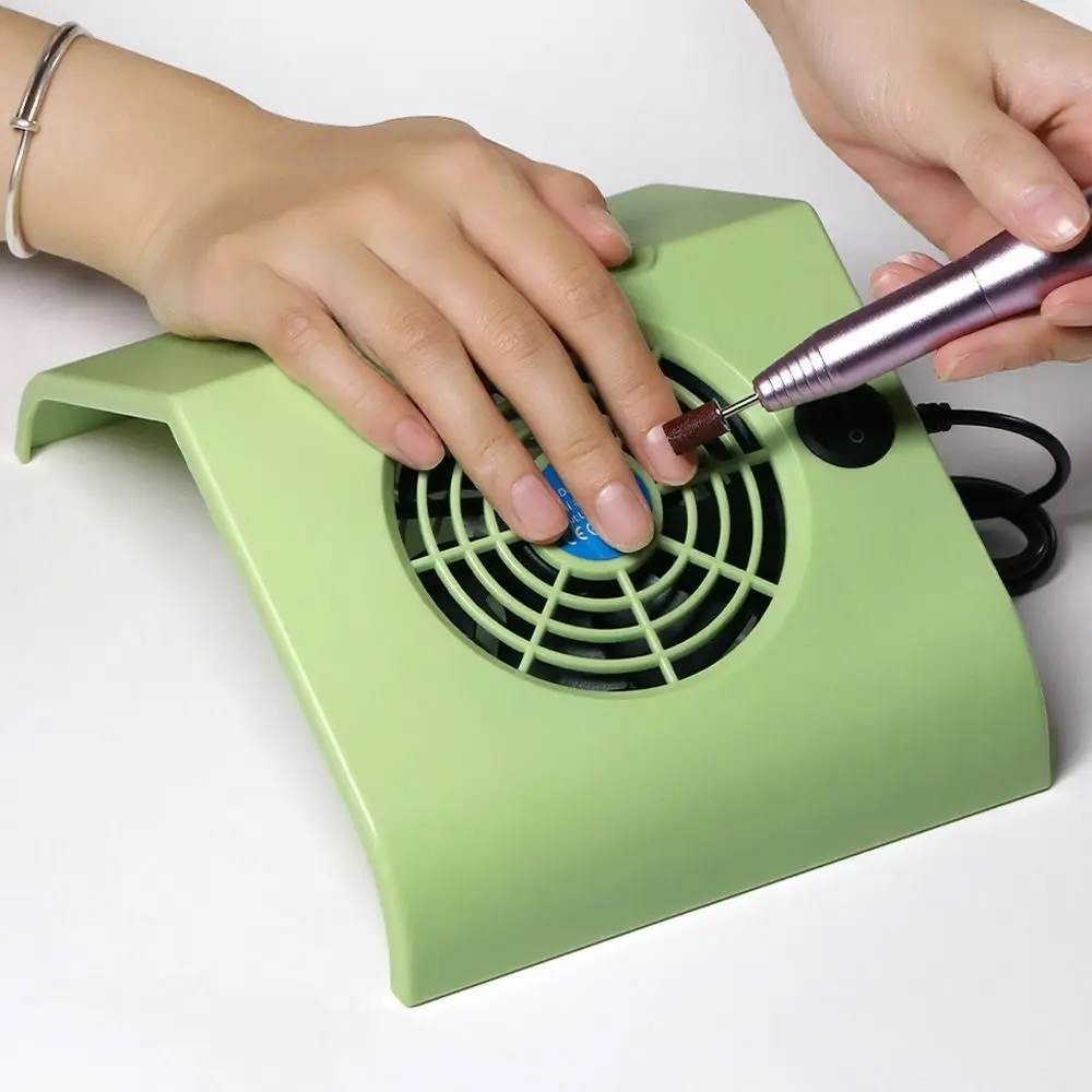 Colector de polvo para decoración de uñas de gran potencia, aspirador de uñas USB de poco ruido, Extractor de polvo para manicura de 40W para salón de manicura