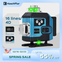 KEEAFFOR 16 Lines 4D Laser Level Green Line Self-leveling 360 Horizontal Vertical Cross Light Measure Powerful Beam Laser Level