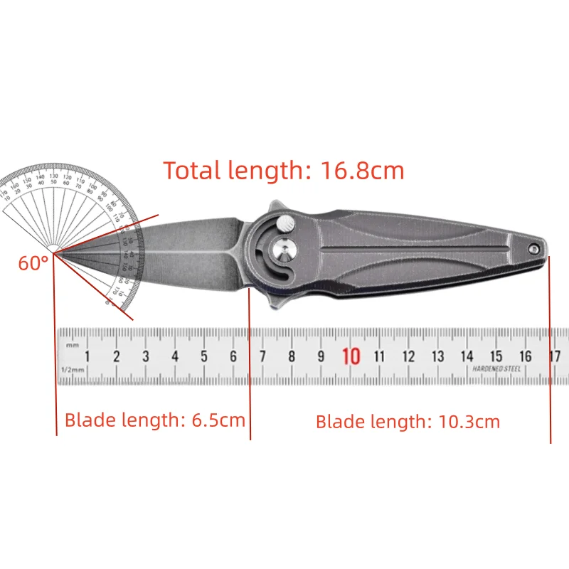FX551- سكين EDC صغير مخصص، سكين قابل للطي هدية رائعة قابلة للتحصيل، سكين فواكه مريح وحاد من الفولاذ N690