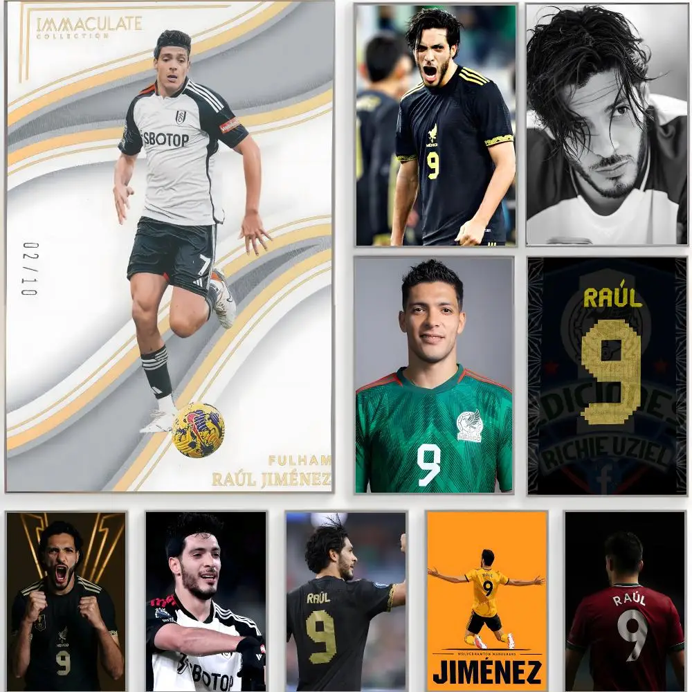 footballer striker R-Raul Jimenez Poster Classic Wall Art  Home Decor  Peel and Stick Unframed