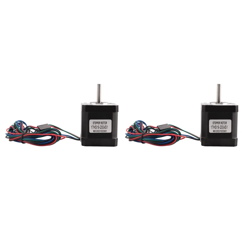 2X Nema 17 Stepper Motor 48Mm Nema17 Motor 42Bygh 2A 4-Lead (17Hs19-2004S1) Motor 1M Cable For 3D Printer Cnc Xyz Motor