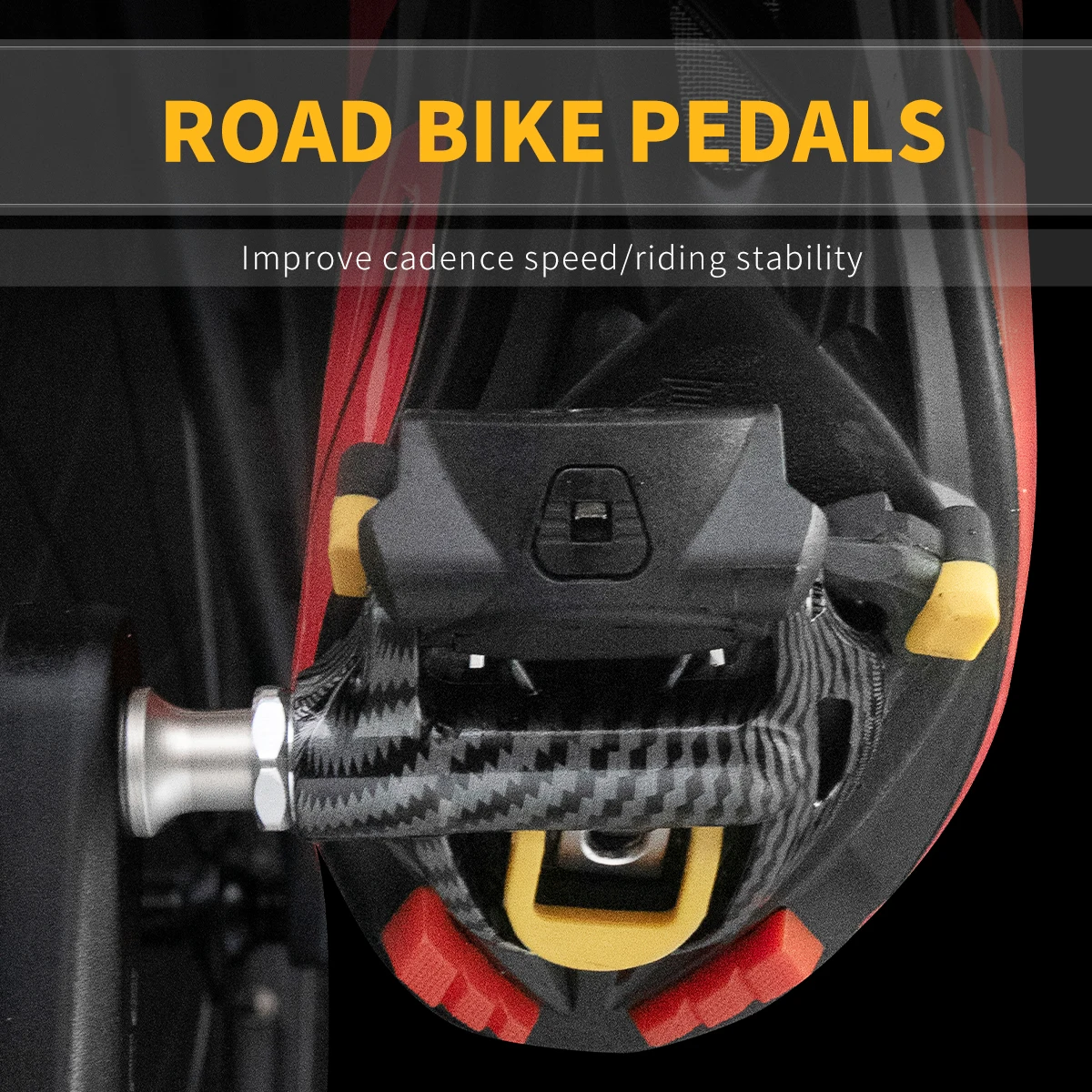 Carbon fibre pattern Clip pedals , for road bike clipless pedals with cleats , for SHIMANO SPD SL / for KEO system road Pedals