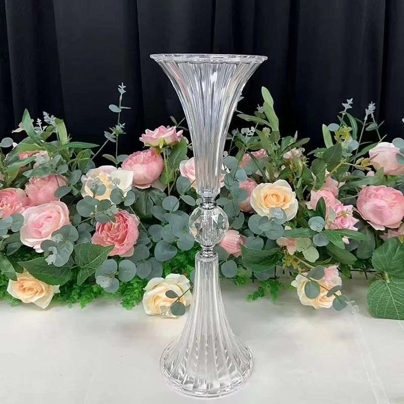10Pcs Clear Acrylic Small Table Flower Stand Vase Modern Table Centerpieces for Wedding Party Banquet Home Table Decoration