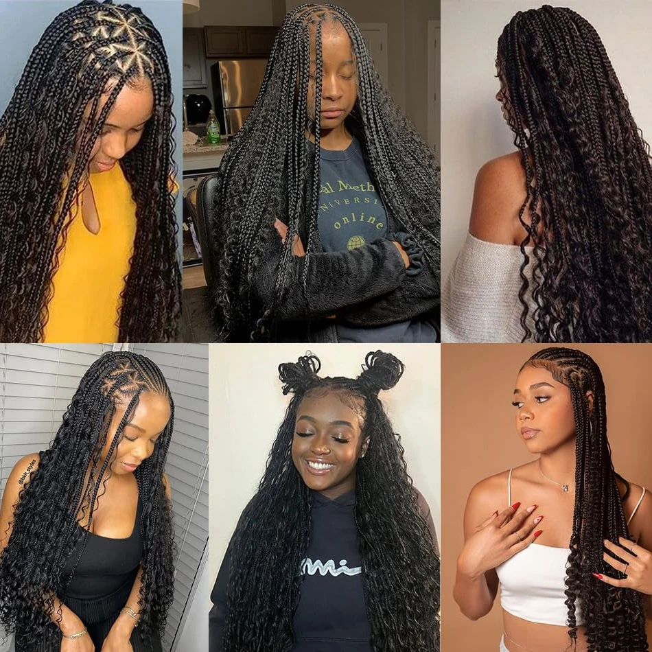 Capelli umani vergini al 100% onda profonda sfusa 100g nero naturale senza trama capelli intrecciati brasiliani per estensioni trecce Boho senza nodi