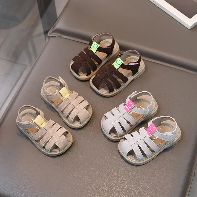 Breathable Casual Solid Color Sandals for Baby Boys Lightweight Comfortable Anti-Slip Indoor Outdoor Spring Footwear